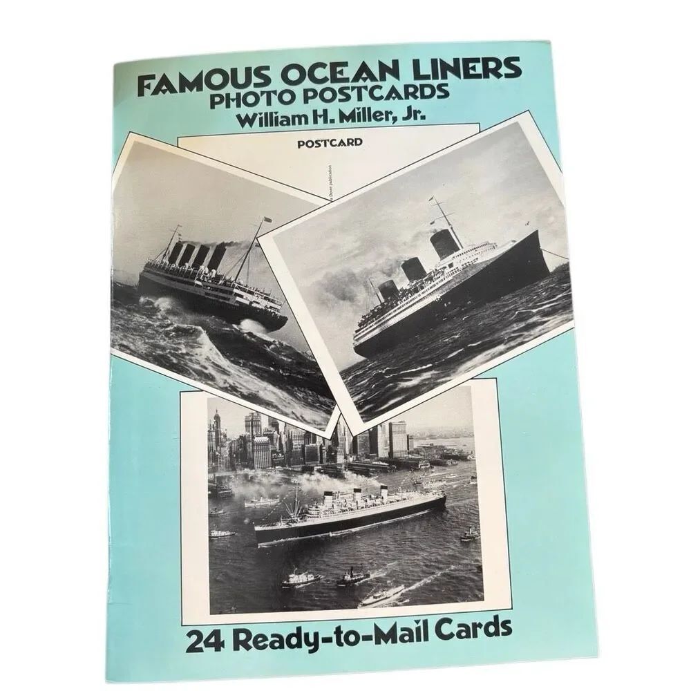 Famous Ocean Liners Photo Postcards 24 Ready To Mail Postcard Reproductions